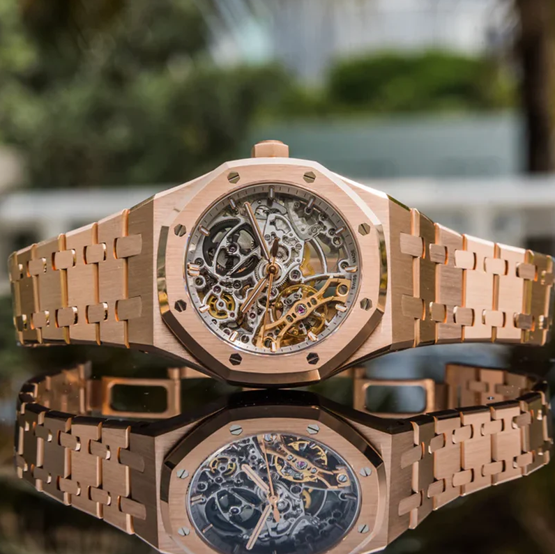Luxury Watch - Rose Gold Skeleton Heritage